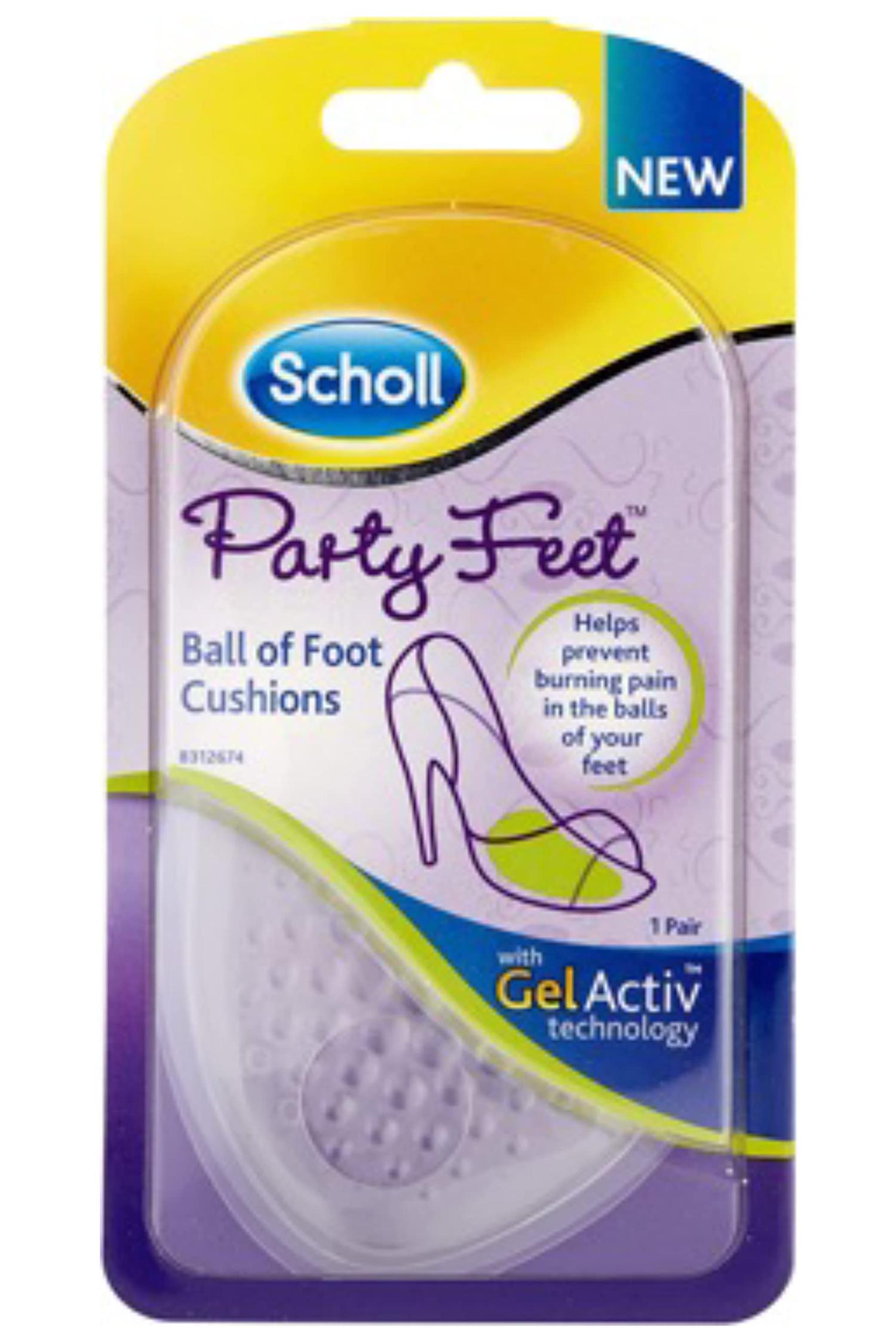 Scholl Party Feet Ball of Foot Gel Cushions Comfort & Support for All