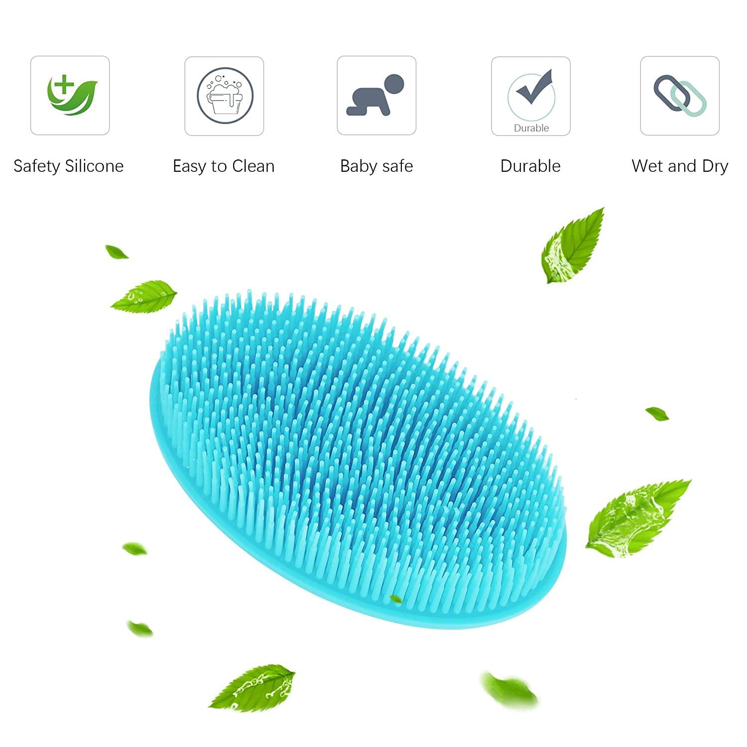 Silicone Body Scrubber, 3pcs Soft Exfoliating Body Brush, Shower Bath