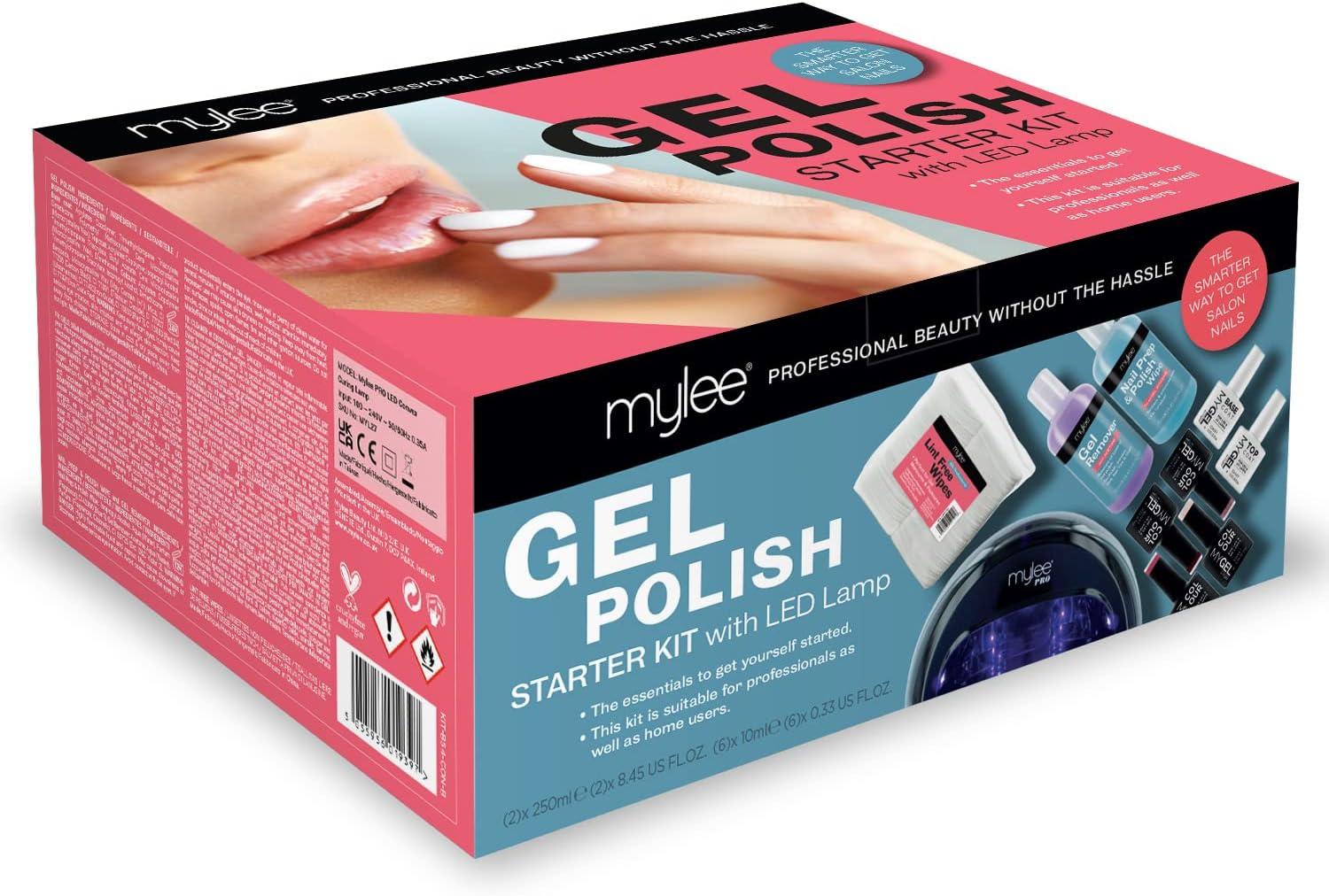 Mylee Complete Professional Gel Nail Polish LED Lamp Kit 4x MYGEL