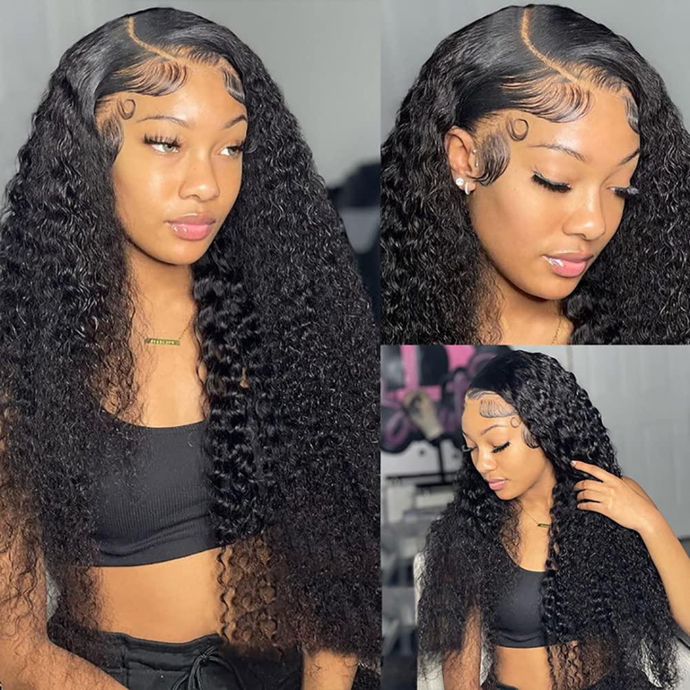 Amanda 13x6 Deep Wave Lace Front Wigs Human Hair Pre Plucked 180