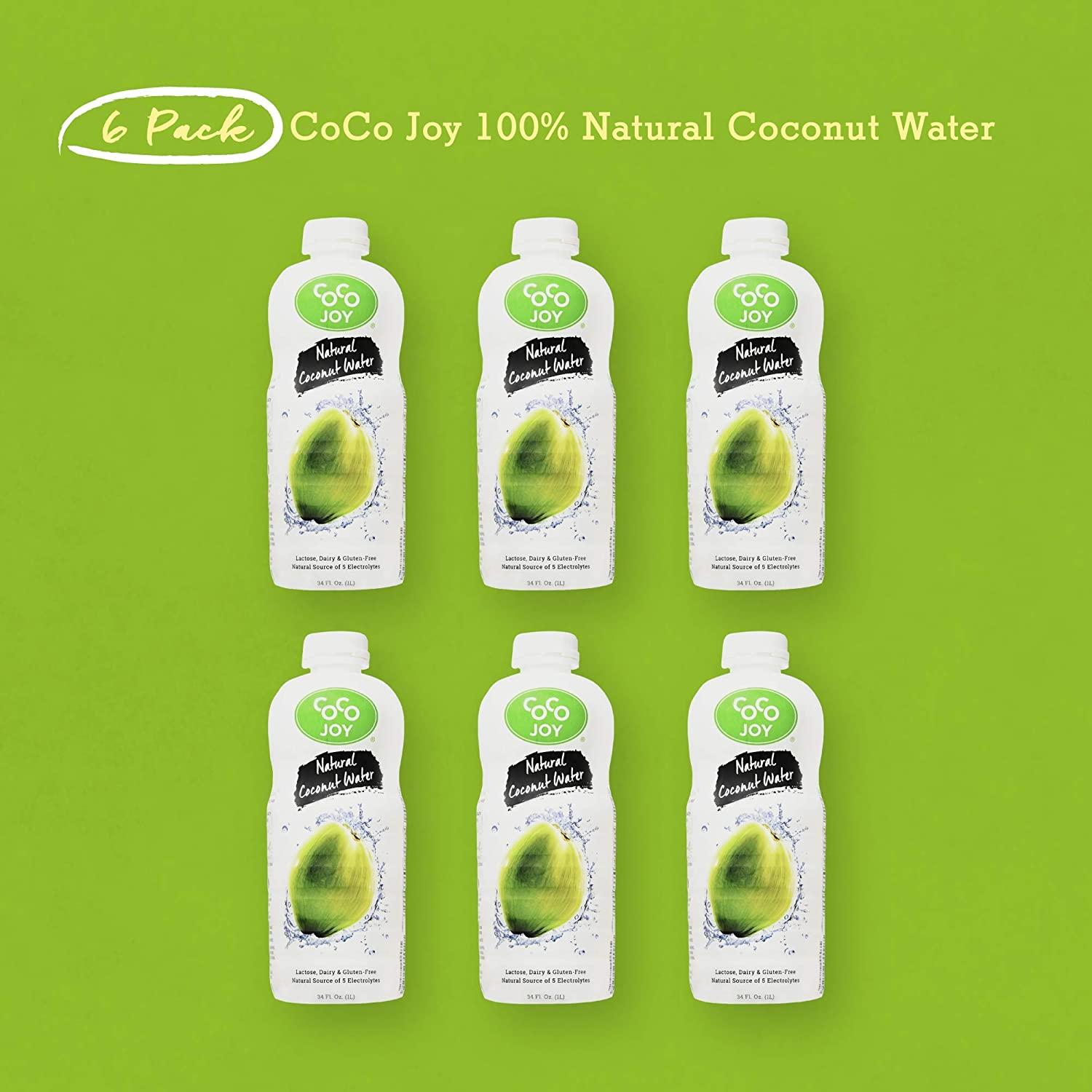 CoCo Joy Natural Coconut Water, 100 Coconut Water, Fresh, LowCalorie