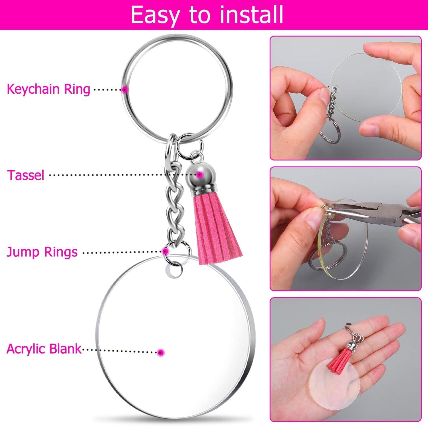 Kurtzy Lege Foto Inleg Sleutelhangers (100 Pak) – Elke Sleutelhanger is