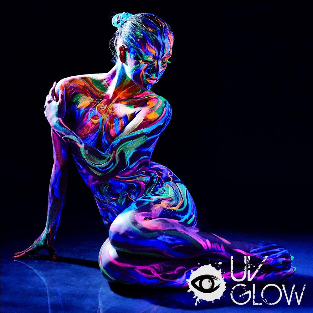 Uv Glow Blacklight Face and Body Paint 0.34oz - Set of 8 Tubes - Neon  Fluorescent (All Colours)