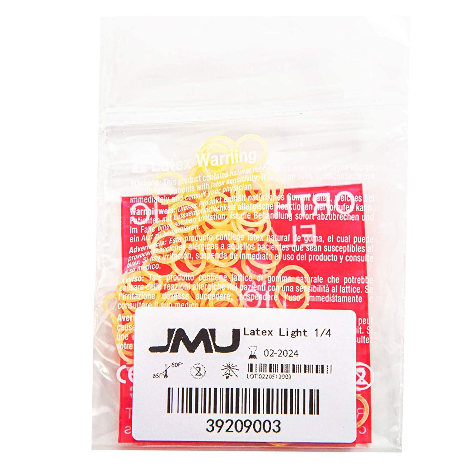 JMU Orthodontic Elastics 1/4 Inch Light 2.5oz 500 pack Intraoral