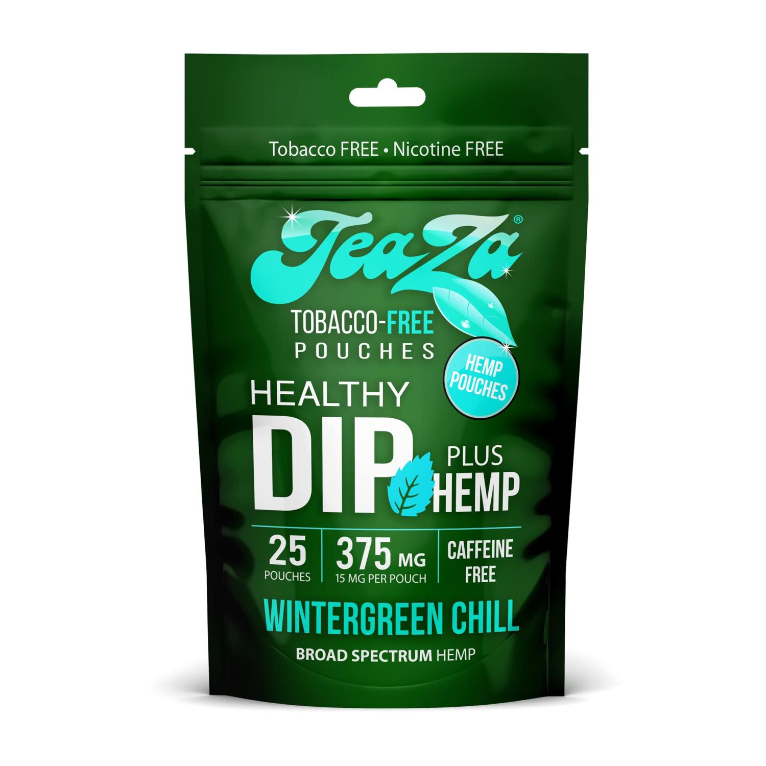TeaZa Energy Smokeless Alternative with Hemp Quit Chewing and Dipping