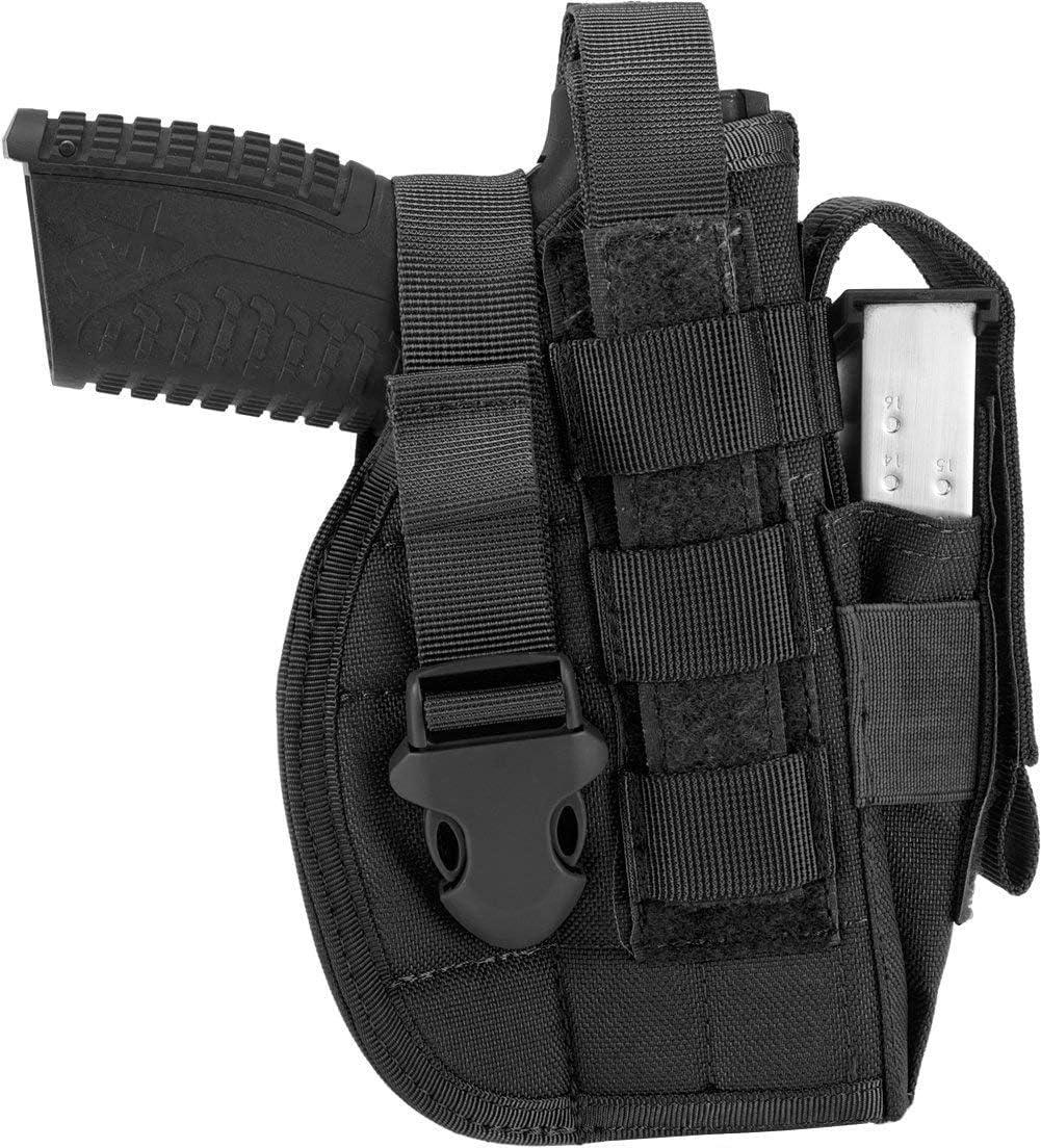 Holster Ceinture MOLLE Universel Pour Pistolet - Airsoft, Glock, Beretta, Couleur Noir