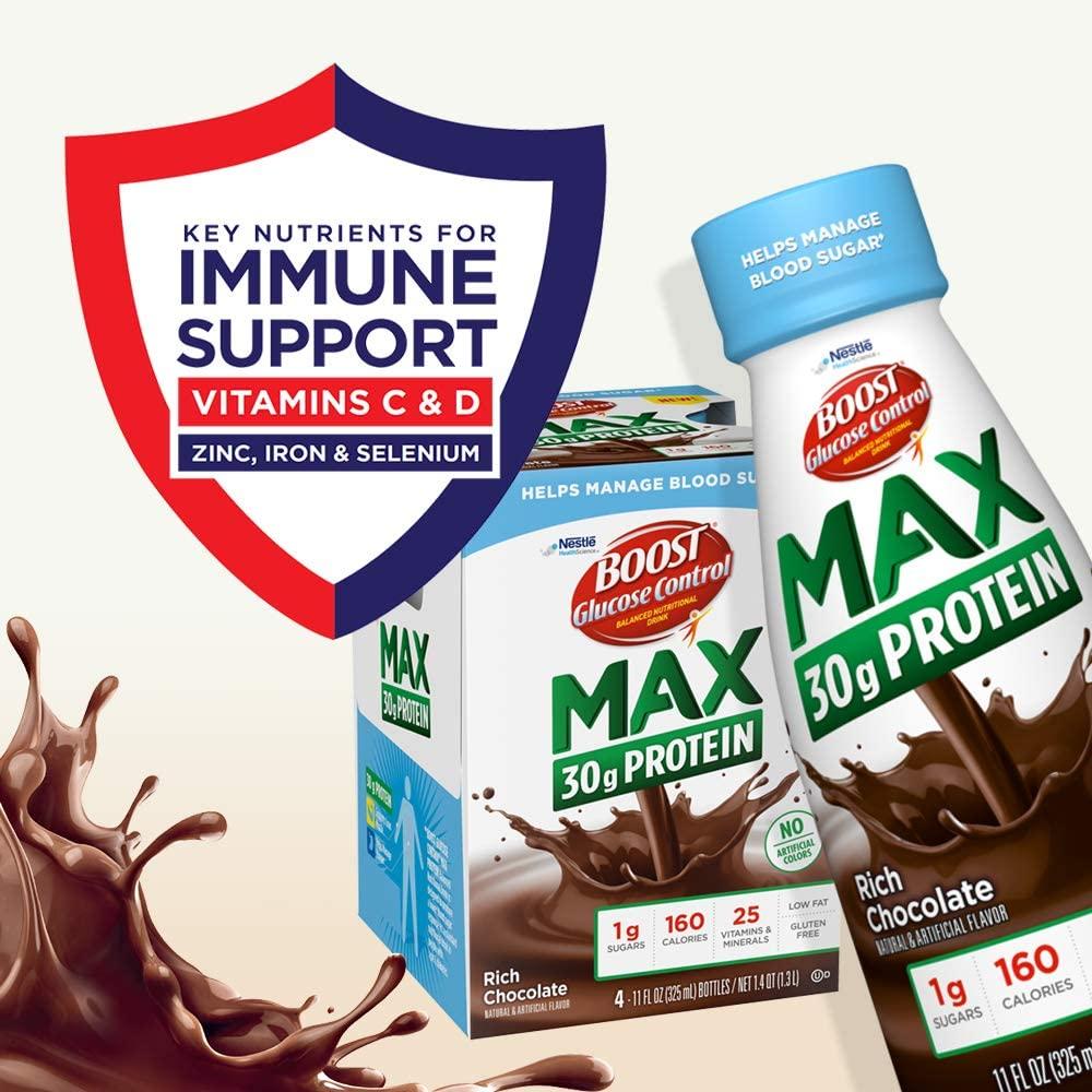 BOOST Glucose Control Max 30g Protein Nutritional Drink, Rich Chocolate