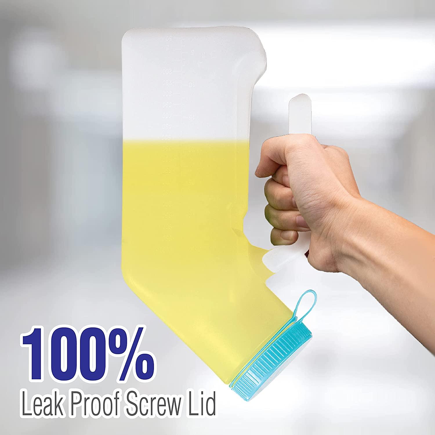 Portable Urinals for Men and Elderly 1000ml Urine Jar Spill Proof