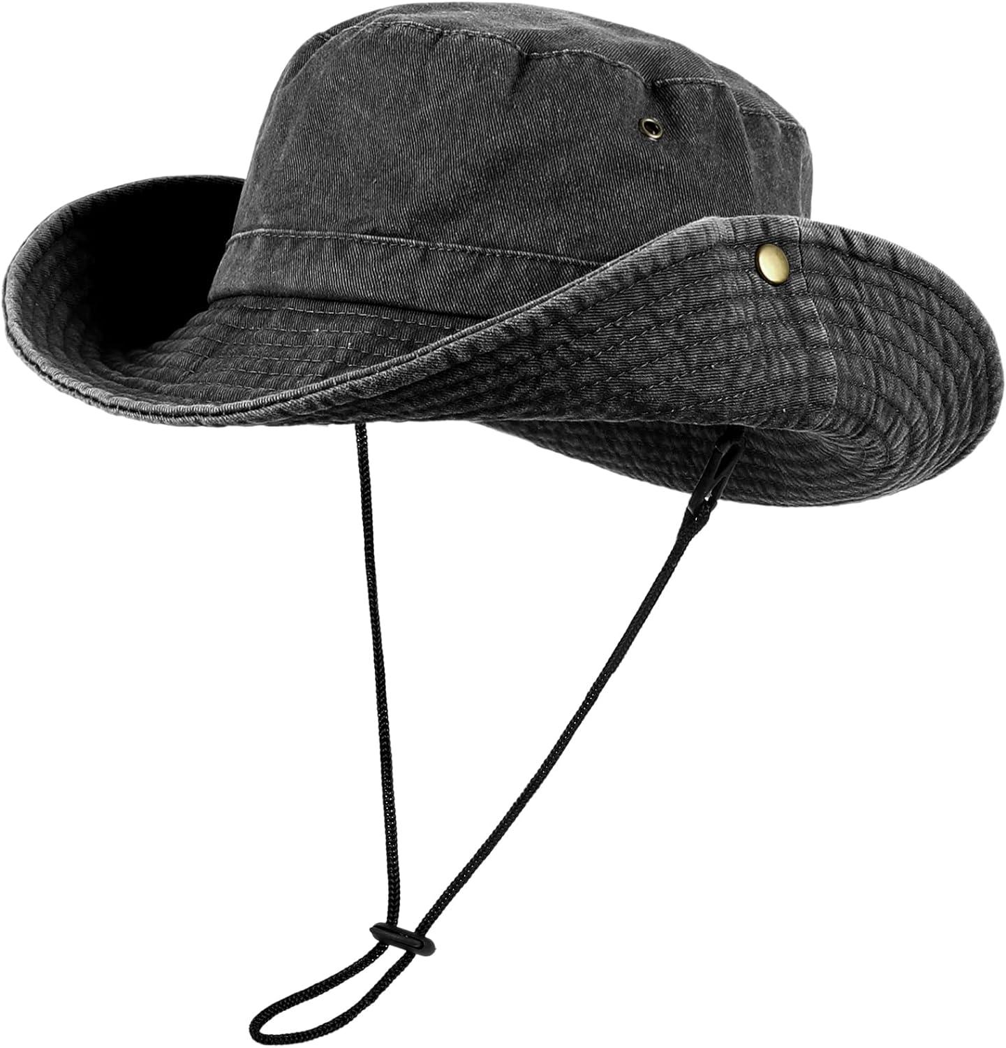 Buy Men Cowboy UPF 50+ Boonie Fishing Hat, Women Wide Brim Sun Protection  Work Garden Hiking Cap, Foldable Bucket Cycling Hat Online at  desertcartBotswana