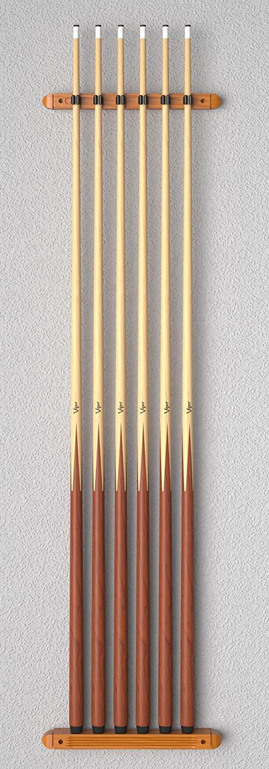 Fat Cat 2Piece Wall Mounted Hardwood Billiard/Pool Cue Rack, Classic