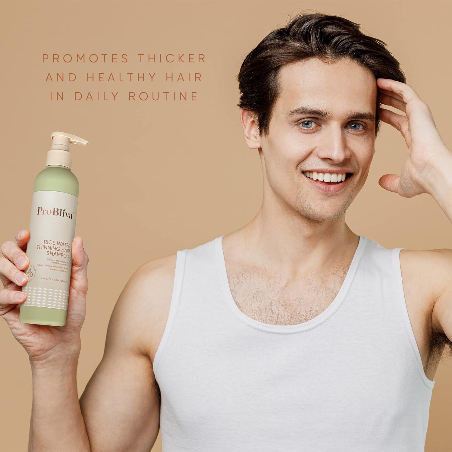 ProBliva Shampoo and Conditioner Set for Thinning Hair Rice Water