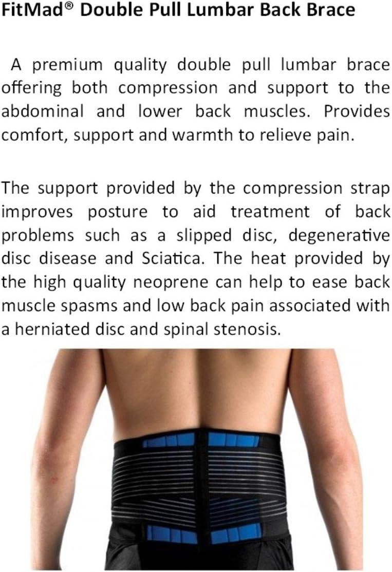 FitMad Adjustable Neoprene Double Pull Lumbar Support Lower Back Belt