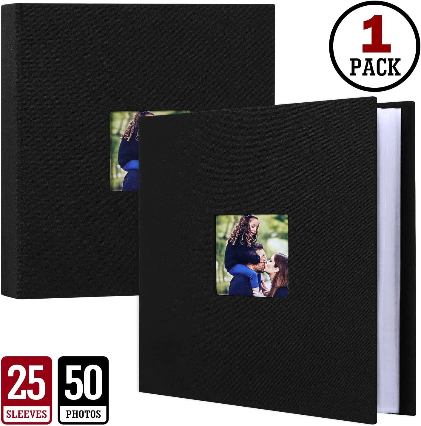  Lanpn Photo Album Scrapbook 8x10, Linen Hard Cover Archival  Acid Free Top Load Pocket Photo Book with Sleeves that Holds 52 Vertical  Only 8 x 10 Picture (Beige) : Everything Else