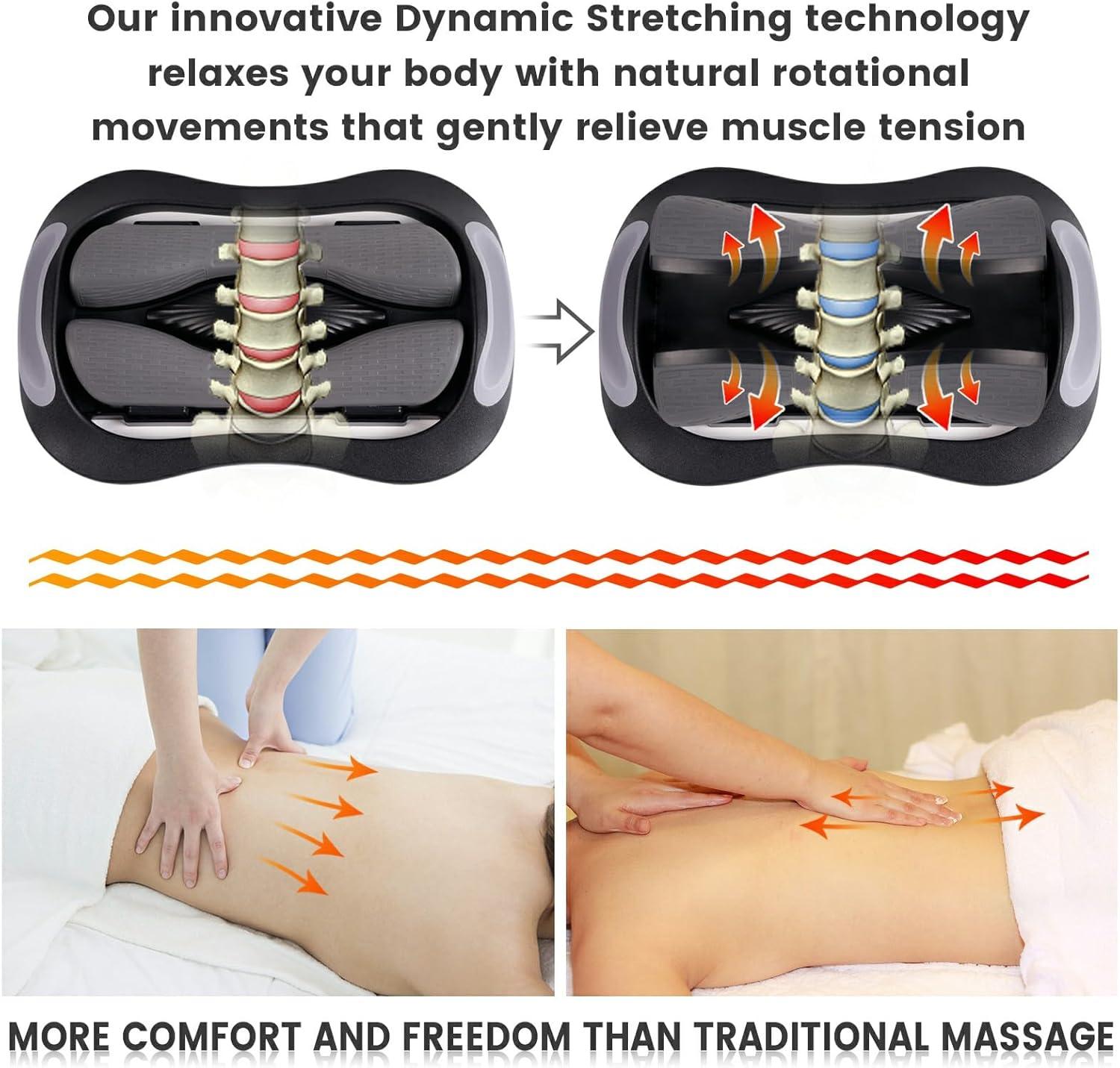 Electrical Lumbar Traction & Massage Device - Dynamic Back Massager with  Heat & 3-Step Vibration for Pain Relief | Buy Now with Express  International Delivery | GoSupps.com