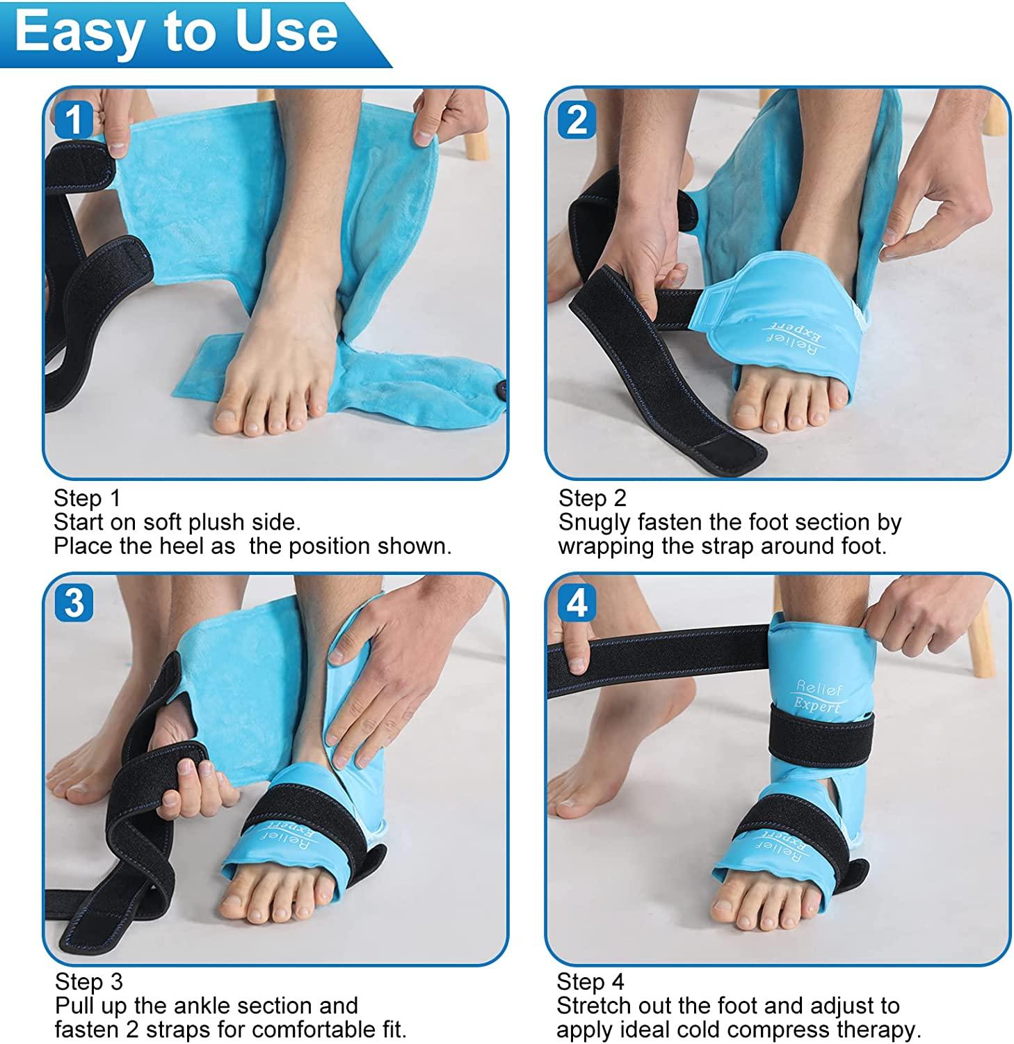 Relief Expert Ankle Foot Ice Pack Wrap for Injuries India