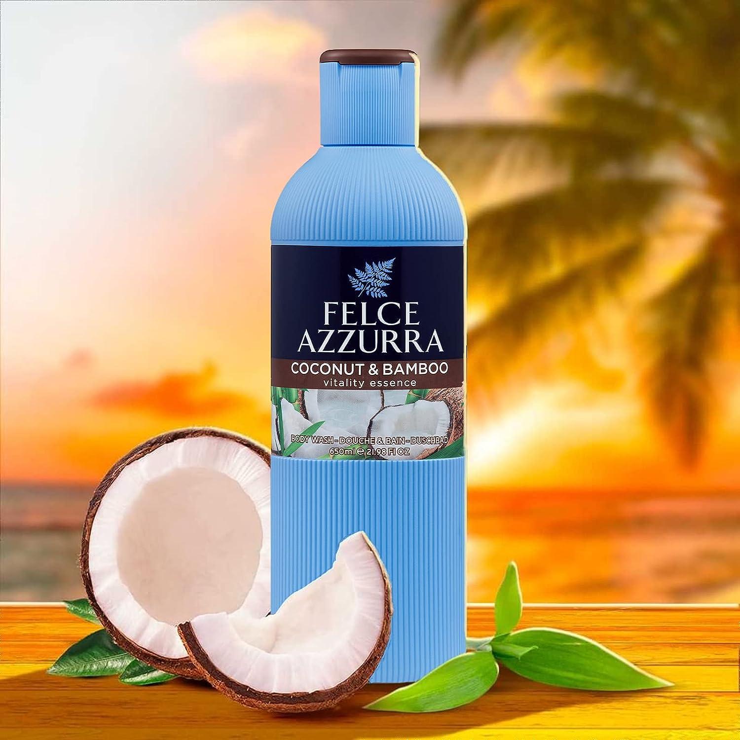 Felce Azzurra Coconut And Bamboo - Vitality Essence Body Wash - For  Vitalizing Moments In The Shower - Leaves Skin Hydrated And Pleasantly  Scented - Suitable For All Skin Types - 22 Oz