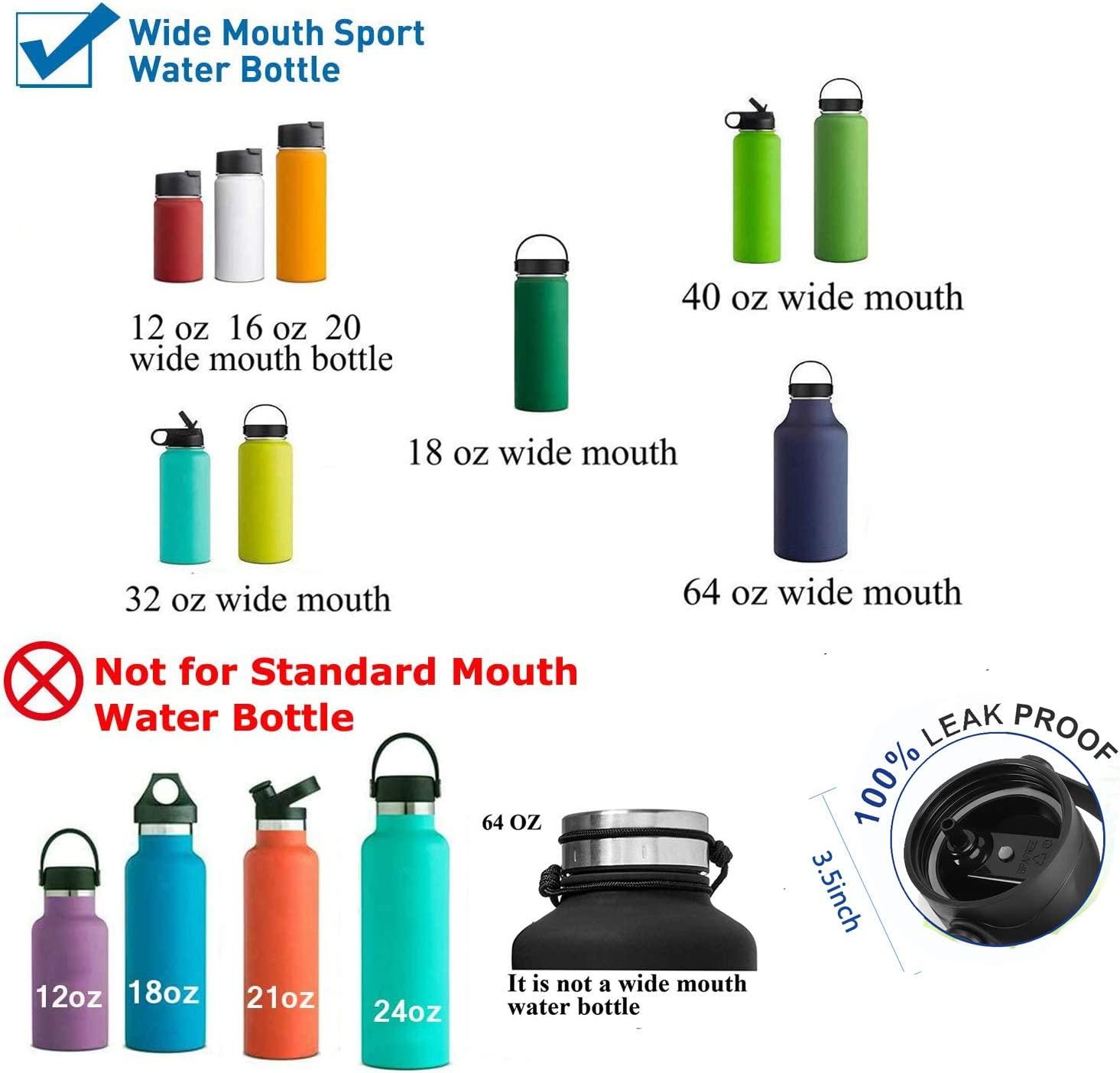 Hydro Flask 32-Ounce Wide Mouth Water Bottle with Straw Lid