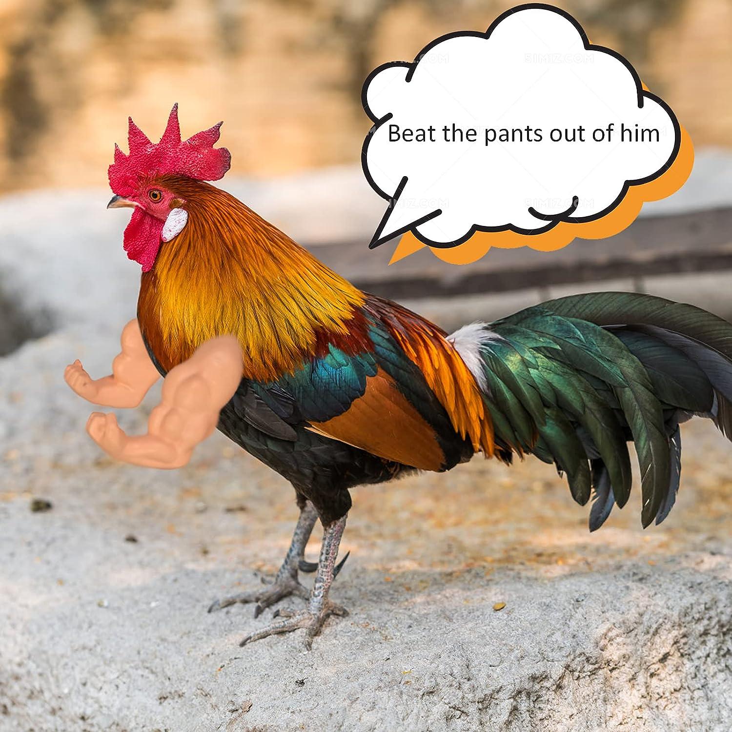 Extguds Extguds Thumb Up Chicken Arms,a Funny Chicken Arm Toy With Chicken Peepers And Chicken Necklace A Set Of Pet Prank Role Playing Costumes