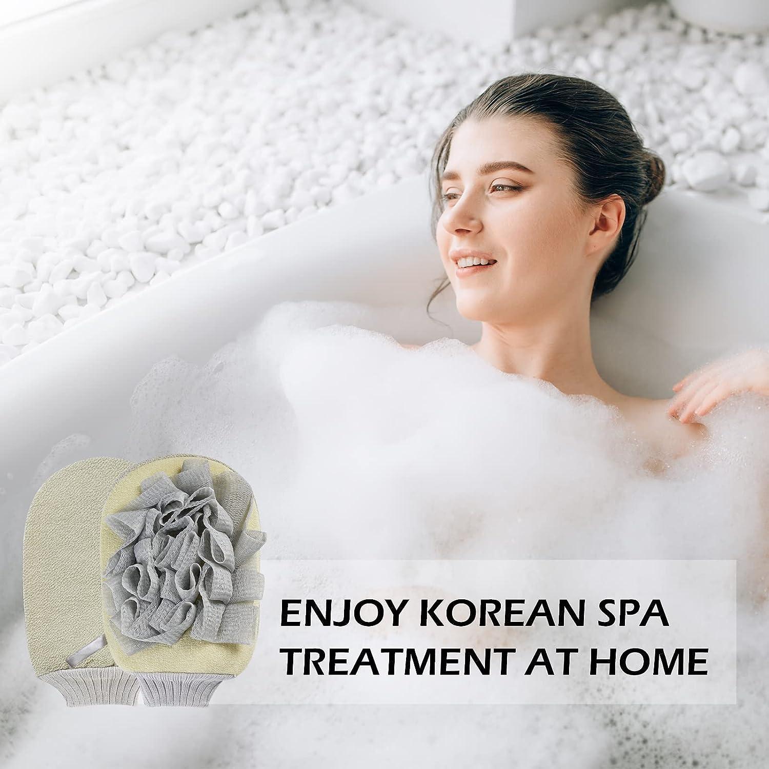 2In1 Exfoliating Glove,ENESNES Exfoliating Body Scrubber for Shower