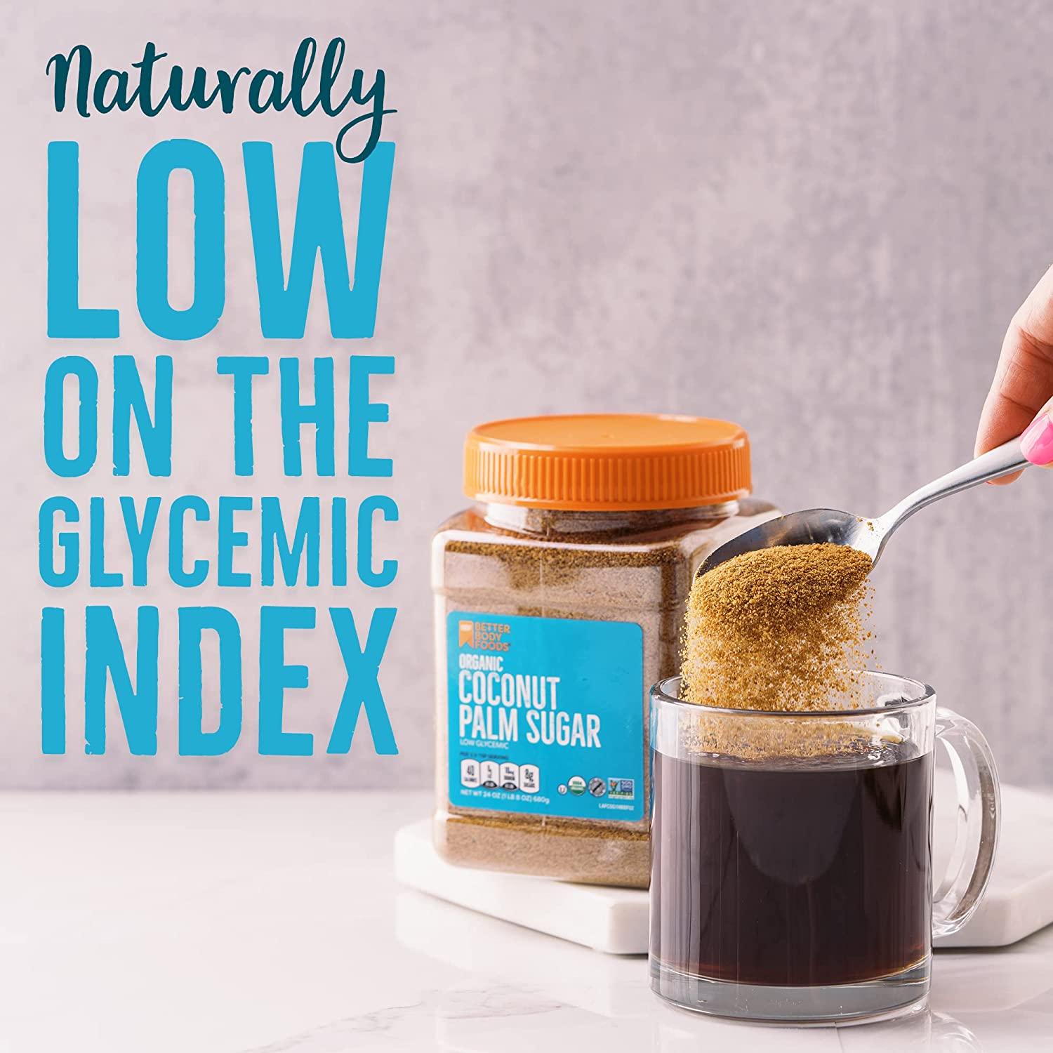 BetterBody Foods Organic Coconut Palm Sugar, GlutenFree, NonGMO, Low