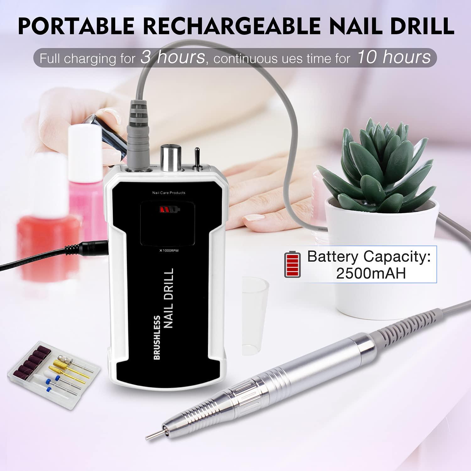 Professional Nail Drill Machine, IMENE 35,000RPM Portable Brushless
