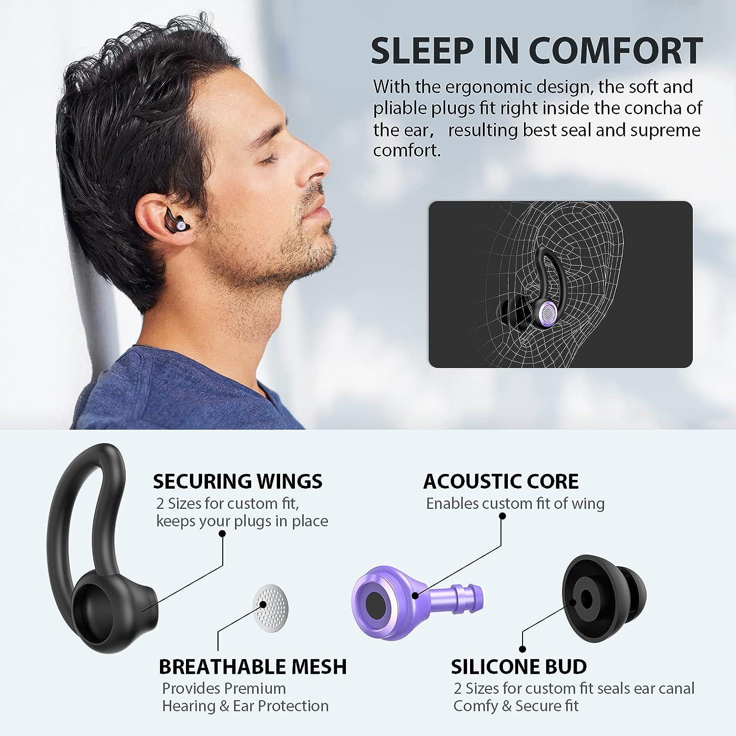  Reusable Ear Plugs for Sleeping - Safe Sound Blocking
