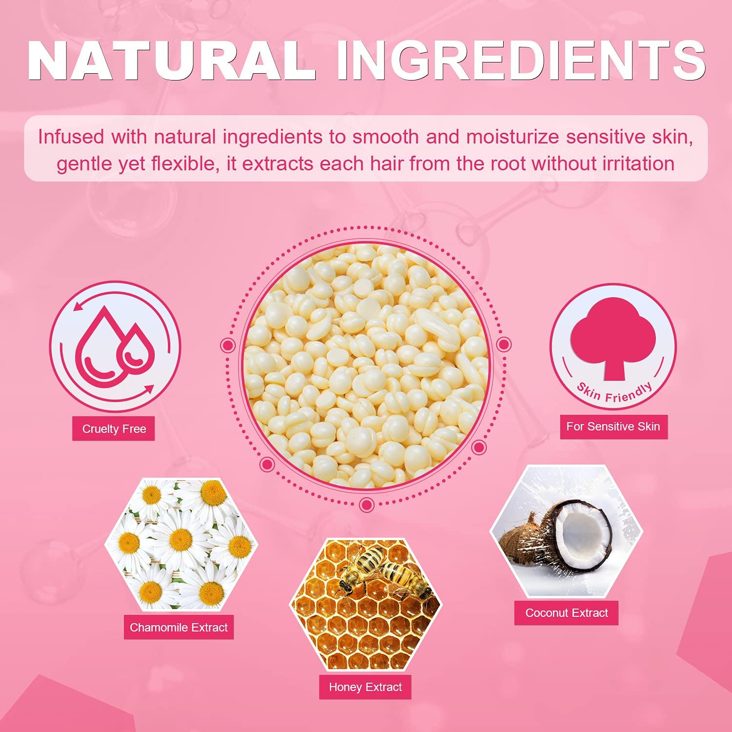 Waxing Kit, Syncerity Hair Removal Wax Warmer Kit for Sensitive Skin