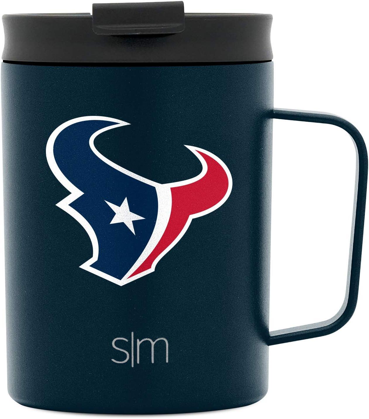 Simple Modern Officially Licensed Coffee Mug with Lid Houston Texans