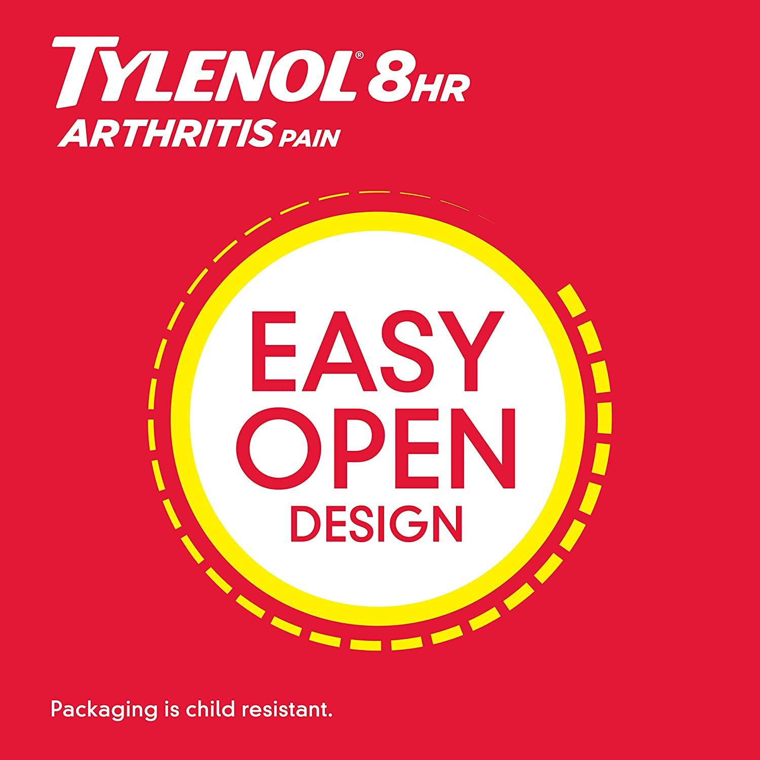 Tylenol 8 Hour Arthritis Joint Pain Acetaminophen Caplets 100 Count Arthritis Tablets100 ct