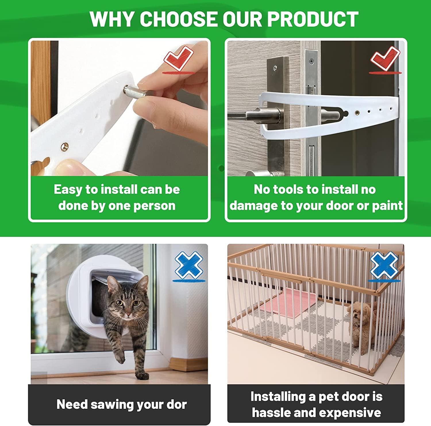 Large Cat Door Holder Latch, Cat Door Alternative Installs Fast Flex