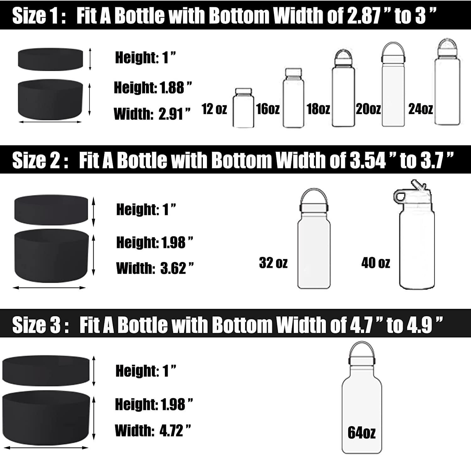 bottlebottle Protective Silicone Sleeve Fit 12-64oz for Hydro