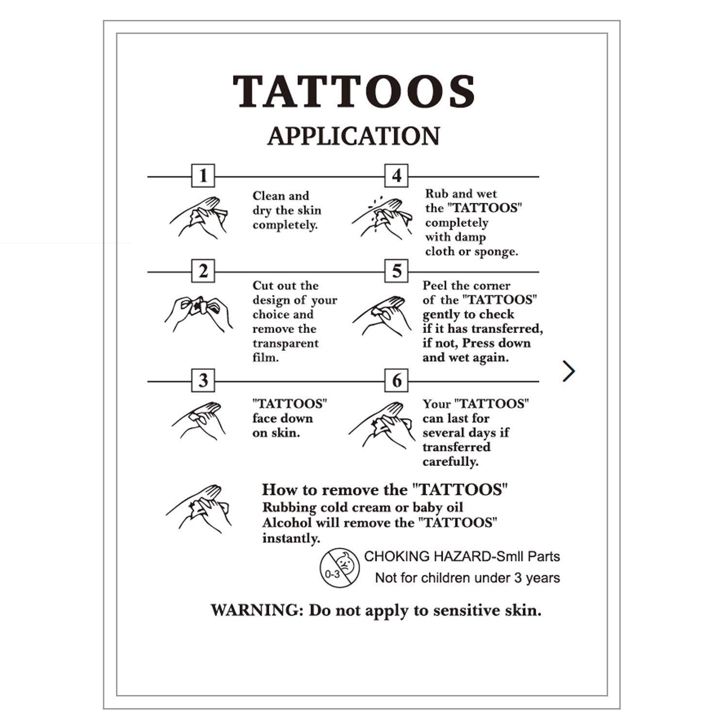 Dopetattoo 6 Sheets Temporary Eagle America USA Flag Neck Tattoos