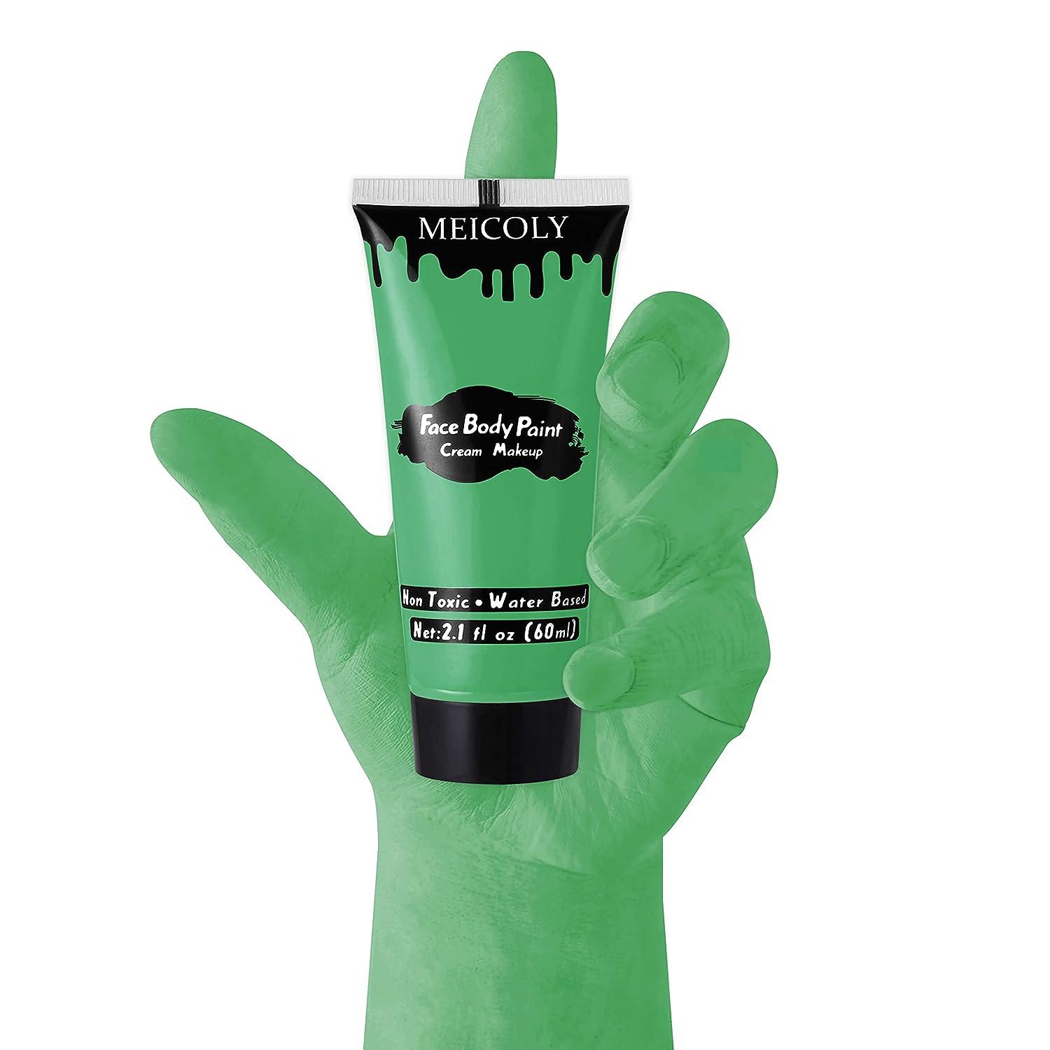 MEICOLY Green Cream Face Body Paint, Christmas Grinch Face Paint