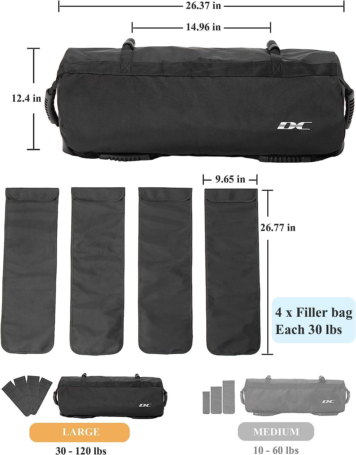 Sandbag Weight Training Power Bag with Handles,Zipper Weight Adjustable  Exercise