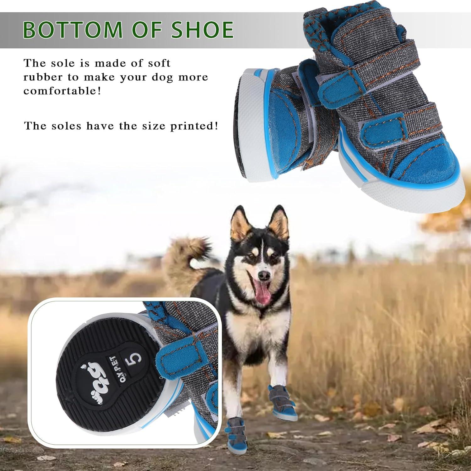 Best Snow Dog Shoes, Waterproof Dog Boots With Anti-Slip Sole Best
