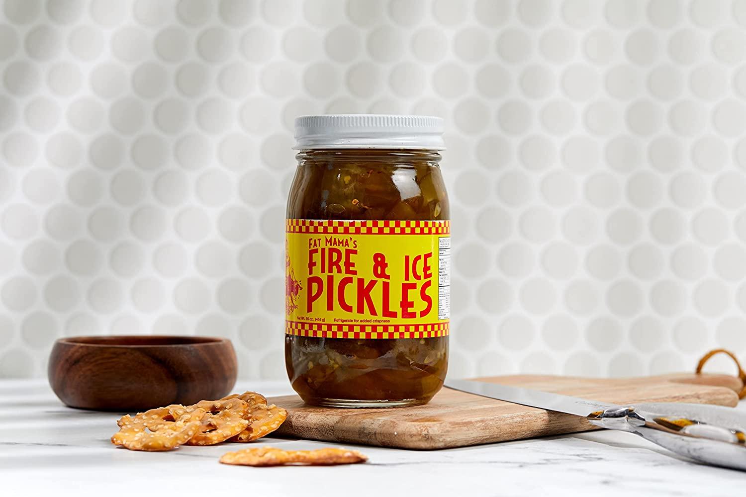Fat Mama's Fire and Ice Pickles Always Crispy Spicy and Sweet Pickles