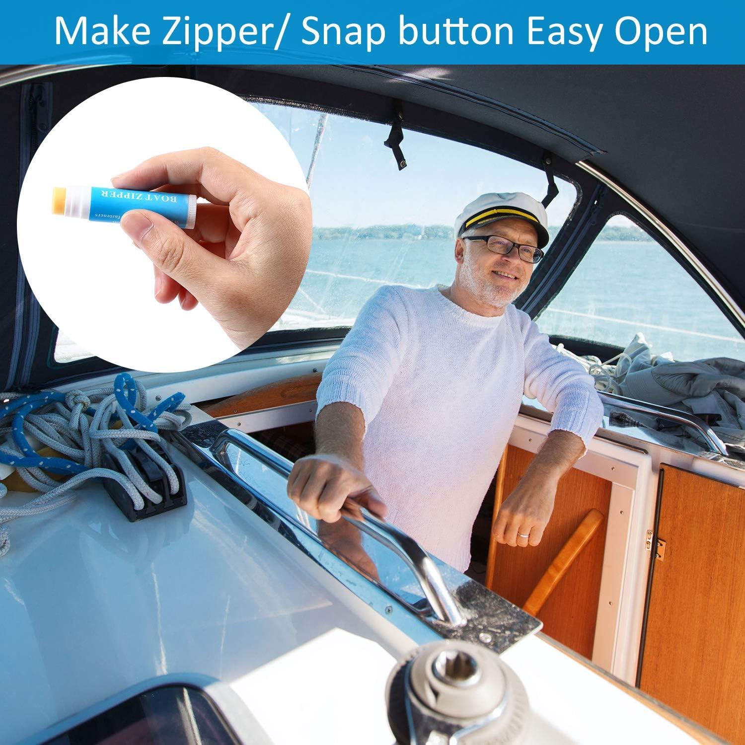 Zipper Wax & Zip Lube Marine Grade Zipper Lubricant Stick Zipper Lubricate  with Ease Boat, Canvas, Bimini Snap, Metal Zippers, Jackets, Coolers, Vinyl  Panels, Wetsuit & Drysuit No Oil & Graphite Mess 