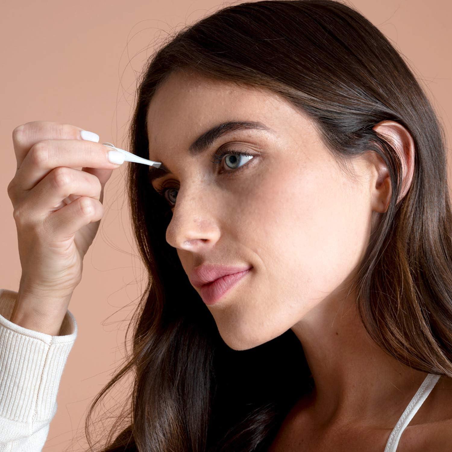 Sensica Lumi Tweezers Precision Tweezers With Light For Men And Women. Slant Tip With Point For