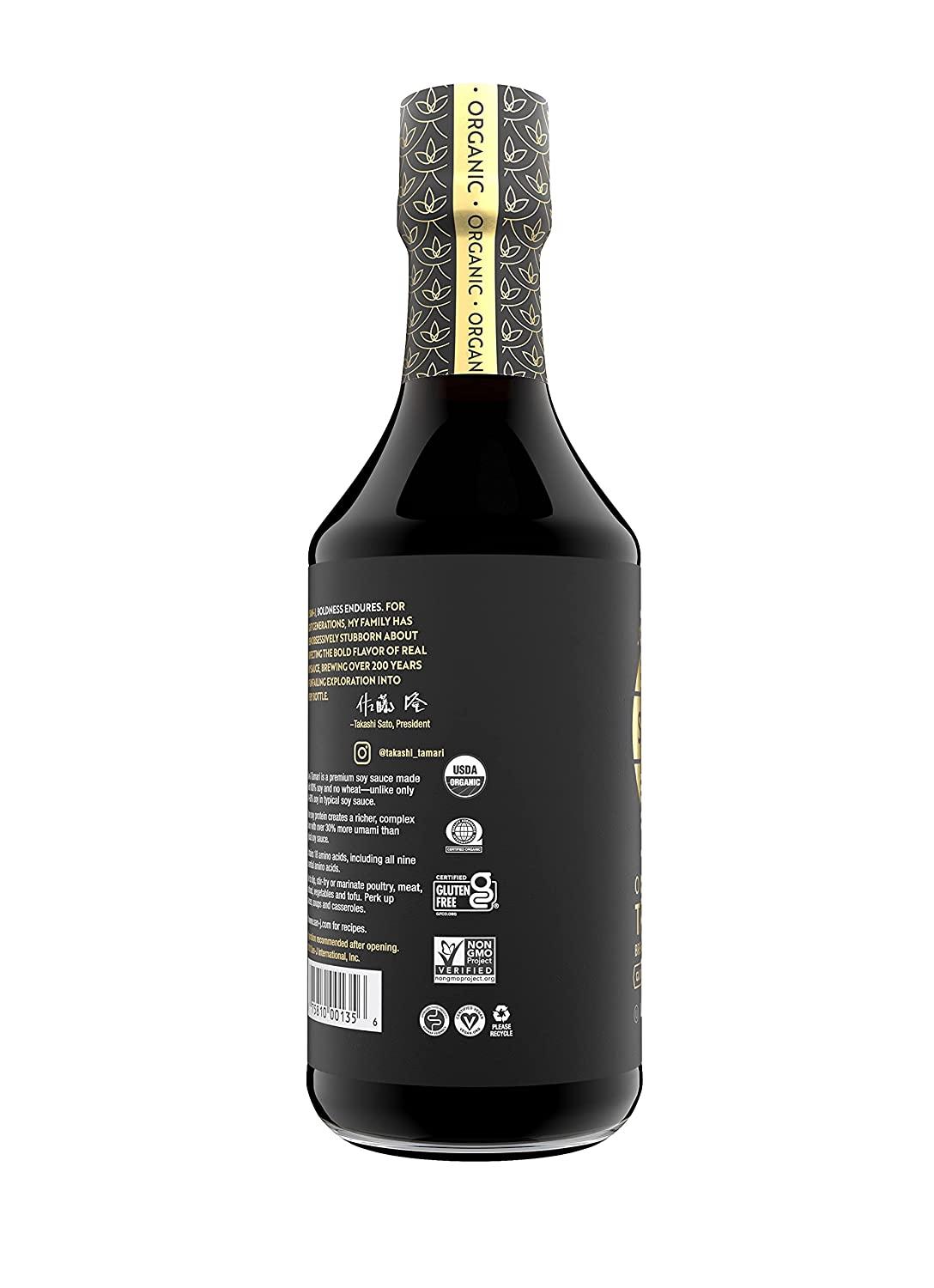 SanJ Organic Gluten Free Tamari Soy Sauce, Reduced Sodium Vegan
