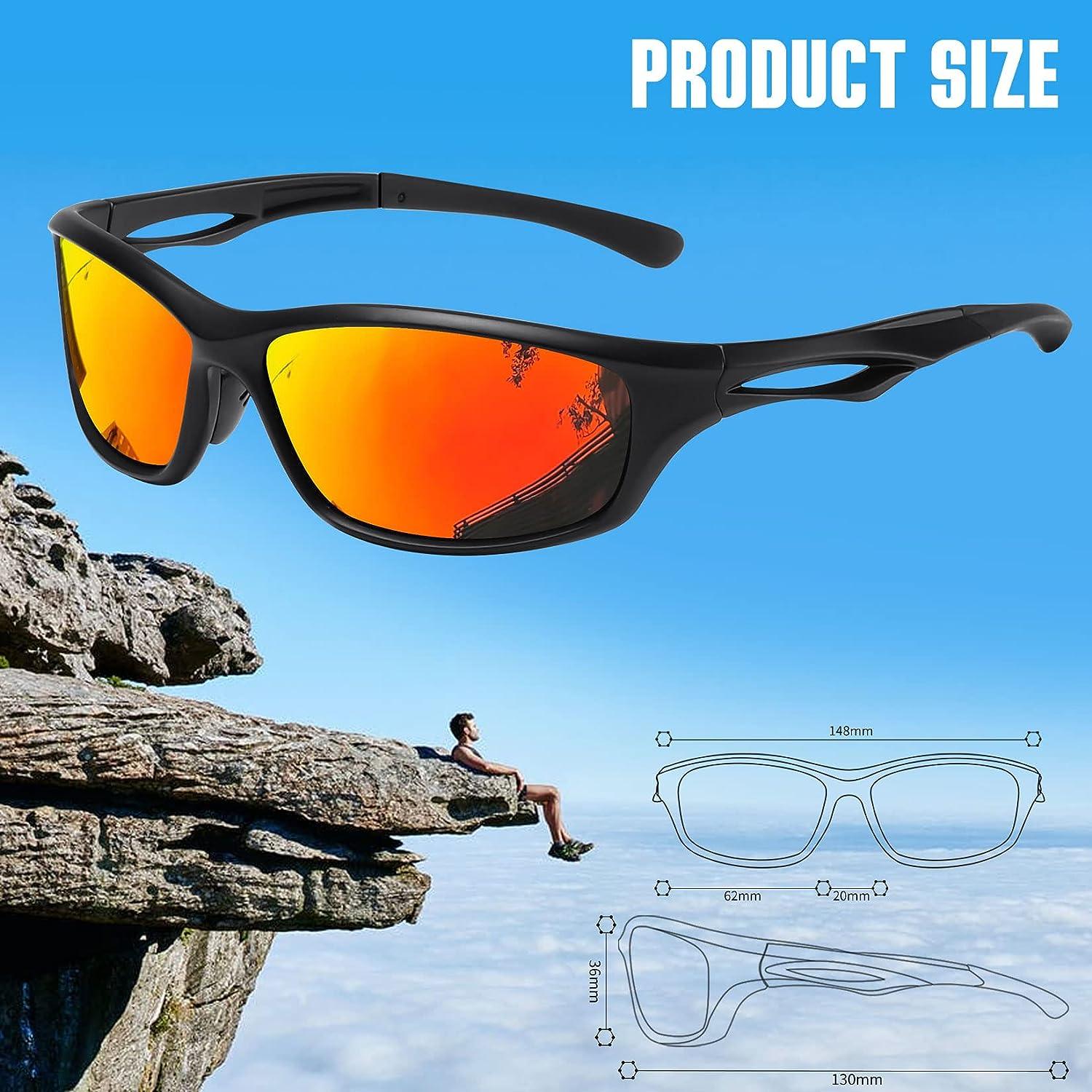 Polarized Sport Sunglasses for Men and Women, Wrap Sunglasses for Fishing | Sports  sunglasses, Sunglass frames, Polarized