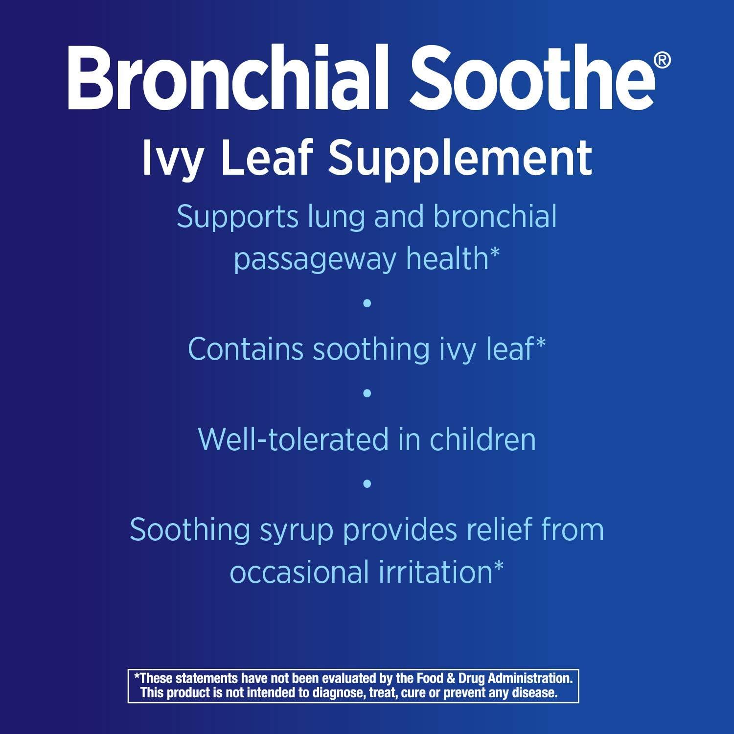Nature's Way Bronchial Soothe Ivy Leaf 99.9% Alcohol-free Non-Drowsy ...