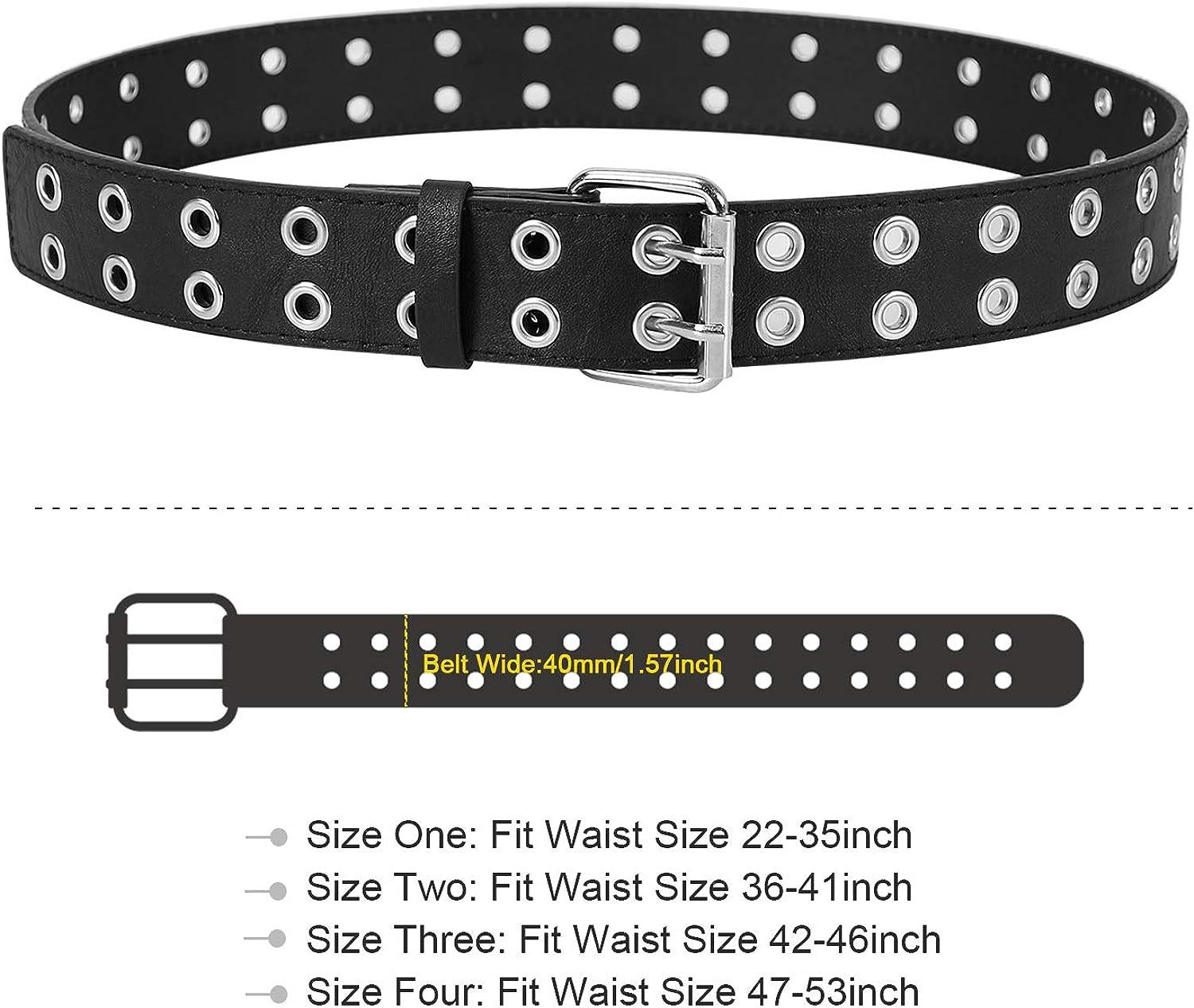 Grommet Leather Belts for Women,Studded Belt Punk Accessories, Cute Belt