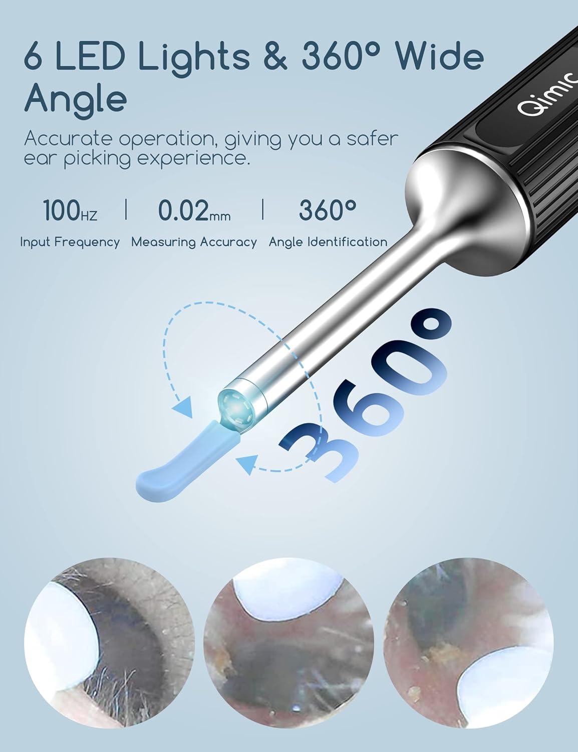 Qimic Ear Wax Remover 1080P FHD Wireless Ear Wax Removal Kit WiFi Ear