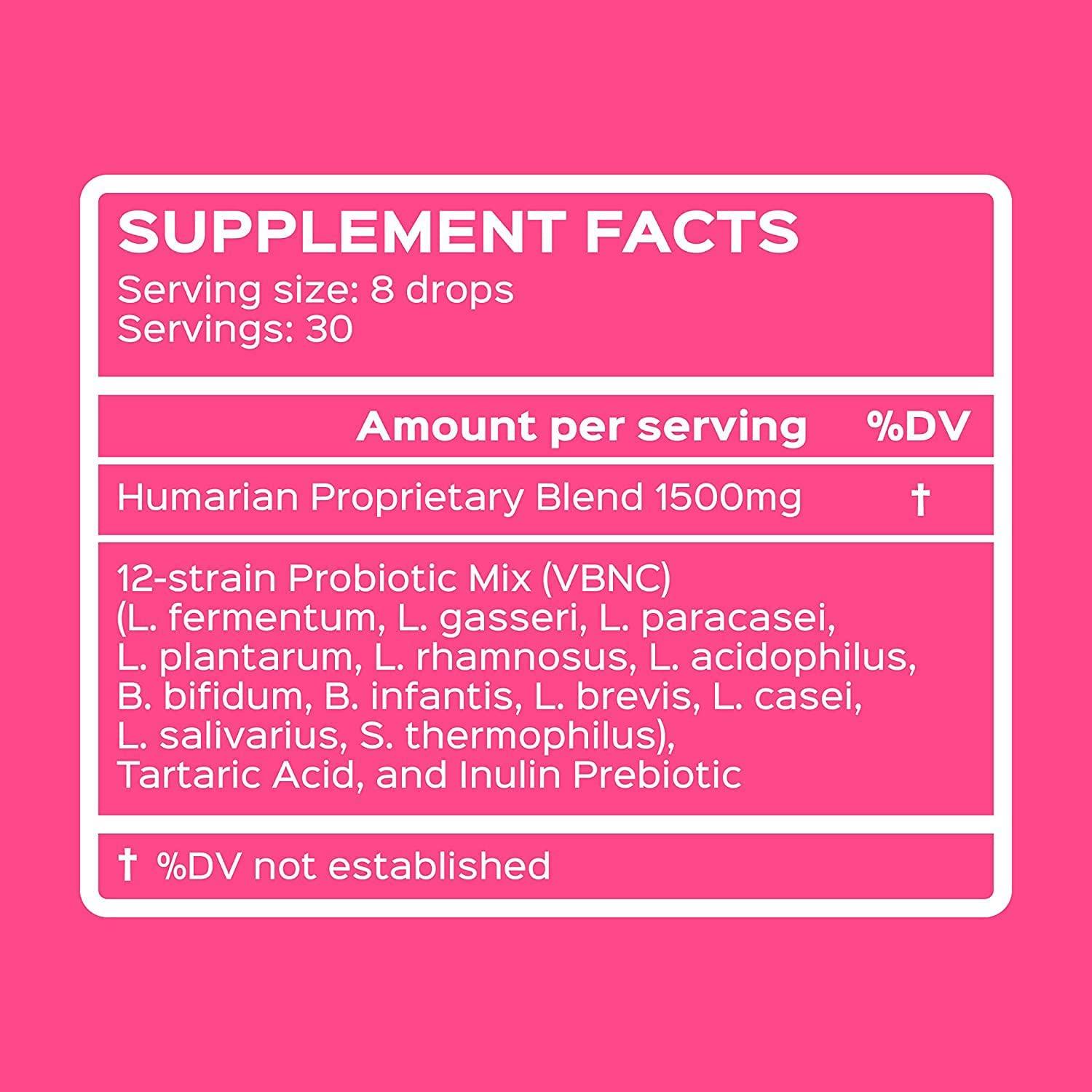 Probonix Probiotics for Women, Organic, NonGMO Liquid Probiotic Drops,12 Live Probiotic Strains