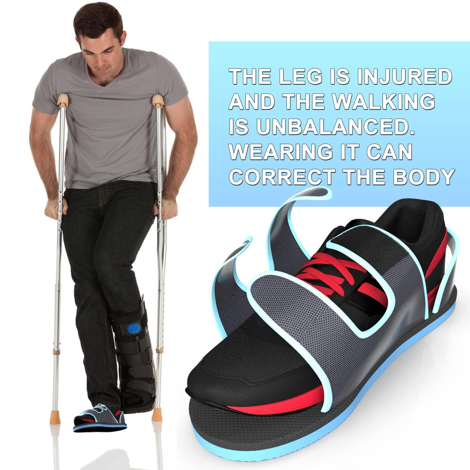 shoe leveler for walking boot