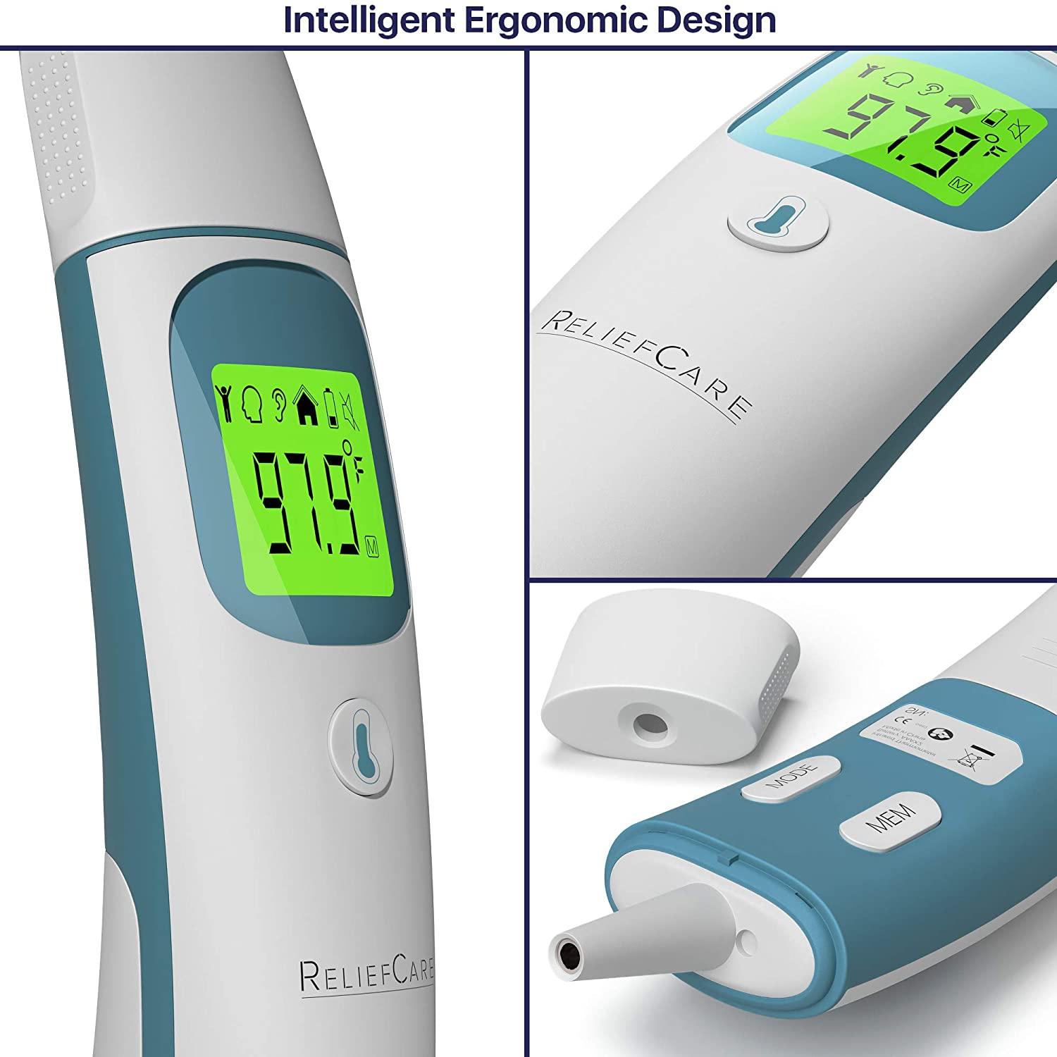 Digital Forehead and Ear Thermometer, Dual Mode, Infrared Thermometer