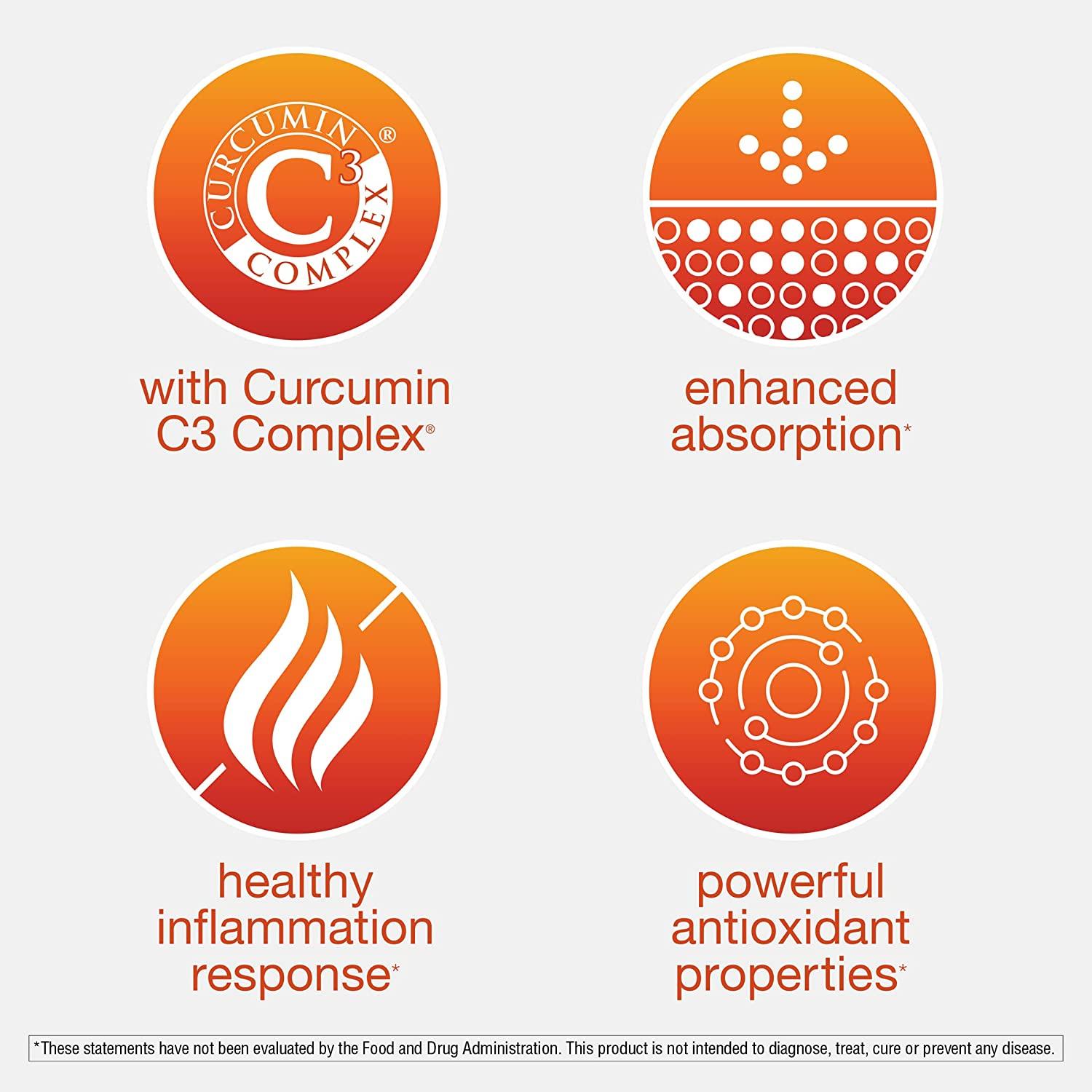 Youtheory Turmeric Curcumin Supplement with Black Pepper BioPerine