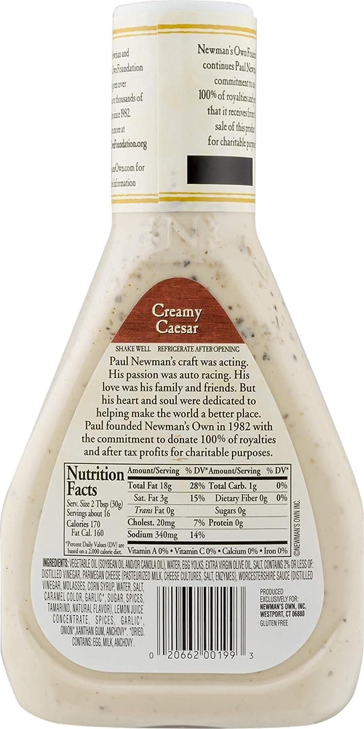 Newman's Own Creamy Caesar Salad Dressing 16 Oz - Delicious and Authentic  Flavor | Buy Now with Express International Delivery | GoSupps.com