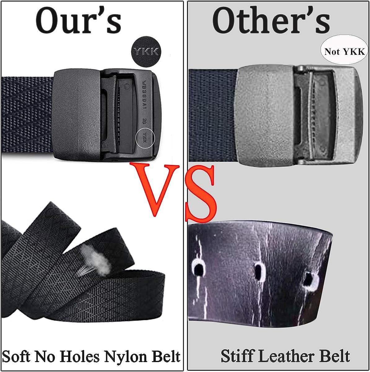 Metal-Free Nylon Webbing Belt With Plastic Buckle - Black, Nickel Allergy Safe (Made In UK)