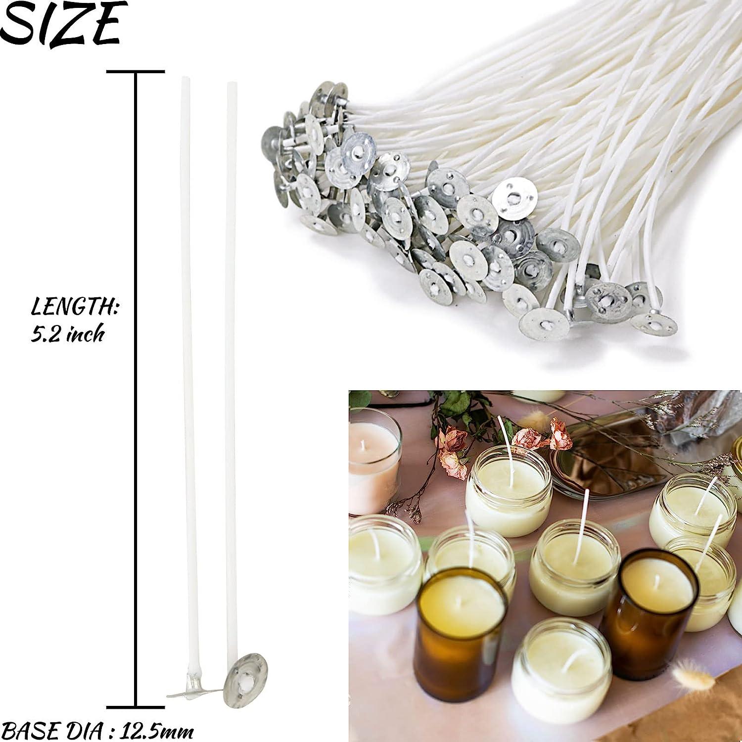 EricX Light Candle Making Kit, 60pcs Candle Wicks, 60pcs Candle Wicks  Sticker, 16oz Soy Wax, 1pc Candle Wax Pouring Pot, 2pcs 3-Hole Wicks  Centering Devices, 1pc Mixing Spoon, DIY Candles Craft Tools